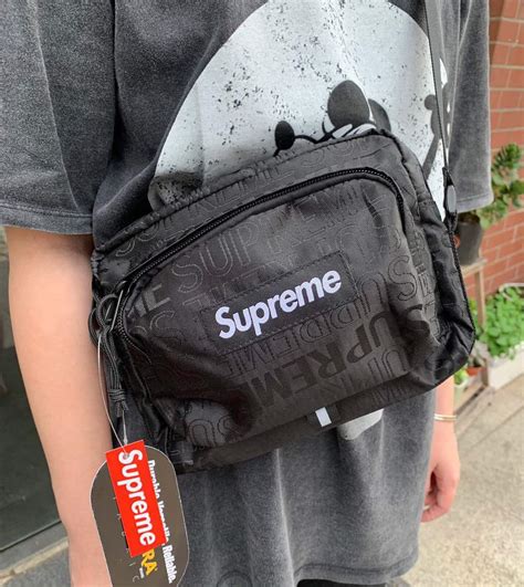 supreme shoulder bag black real vs fake|are supreme purses genuine.